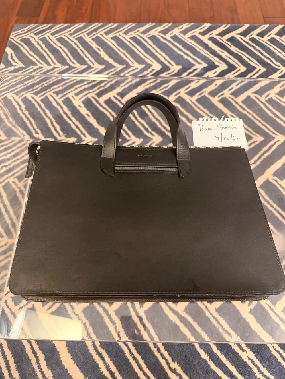 Carl Friedrik Vallance Leather Briefcase – Black – Made in Portugal